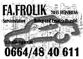 Logo Frolik  Servicestation mit Reifen- und Ersatzteilhandel