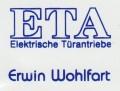 Logo ETA Elektrische T�rantriebe  Erwin Wohlfart