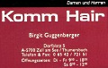 Logo Komm Hair  Birgit Guggenberger