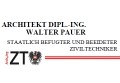 Logo: Architekt Dipl.-Ing. Walter Pauer  Staatlich befugter und beeideter Ziviltechniker
