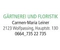 Logo Gärtnerei und Floristik  Carmen-Maria LEINER in 2123  Wolfpassing