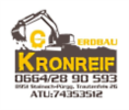 Logo Erdbau Kronreif  Inh.: Christian Kronreif  Erdbewegungen & Baggerungen