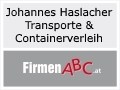 Logo: Johannes Haslacher Transporte & Containerverleih