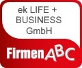 Logo: ek LIFE + BUSINESS GmbH