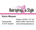 Logo Hairspray and Style KG