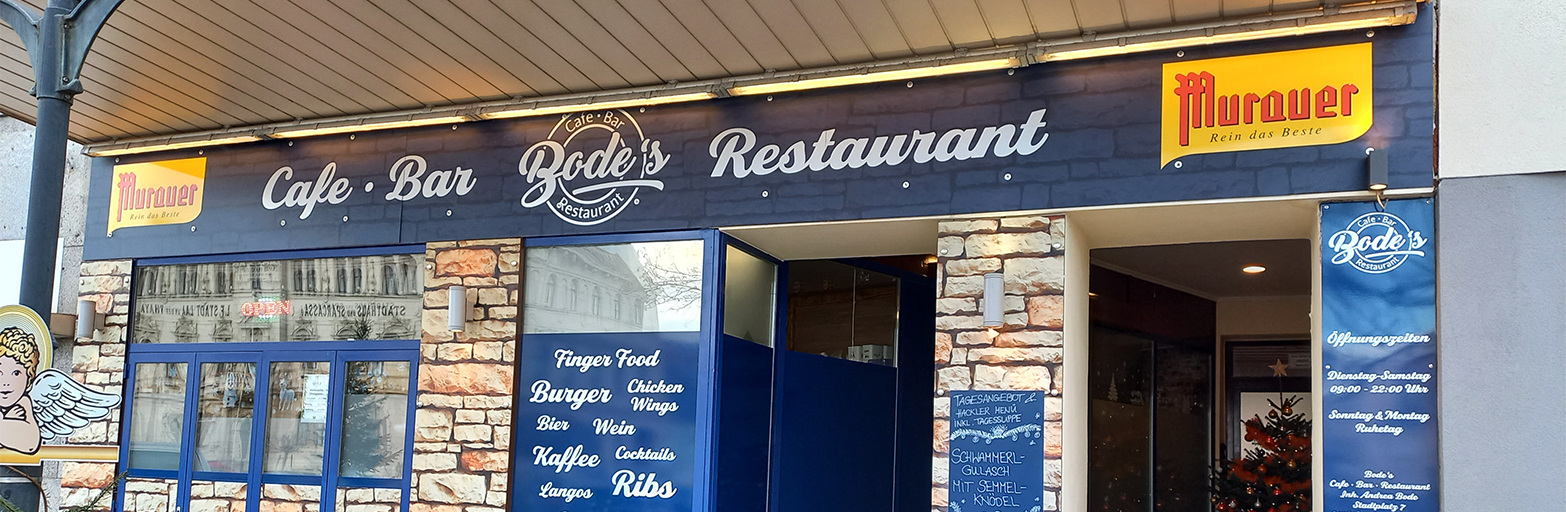 Präsentationsansicht der Firma Bode's Cafe - Bar - Restaurant
