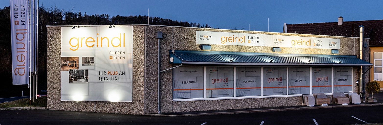 Präsentationsansicht der Firma GREINDL GmbH Fliesen + Öfen