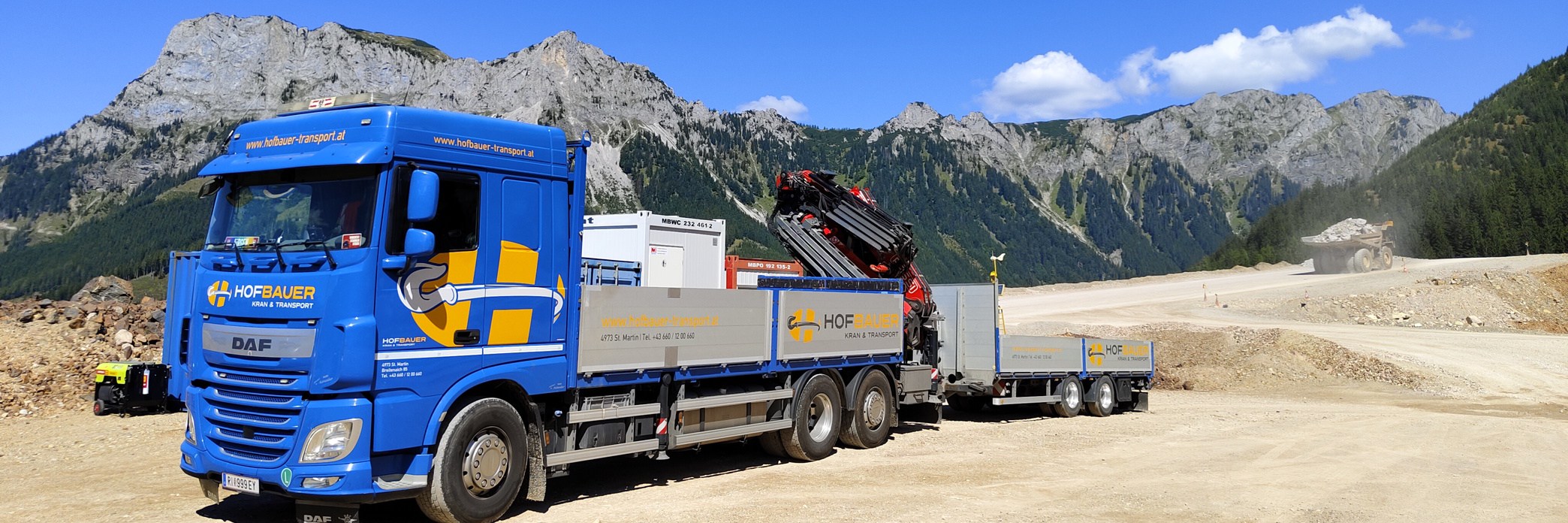 Präsentationsansicht der Firma Jürgen Hofbauer
Kran & Transport