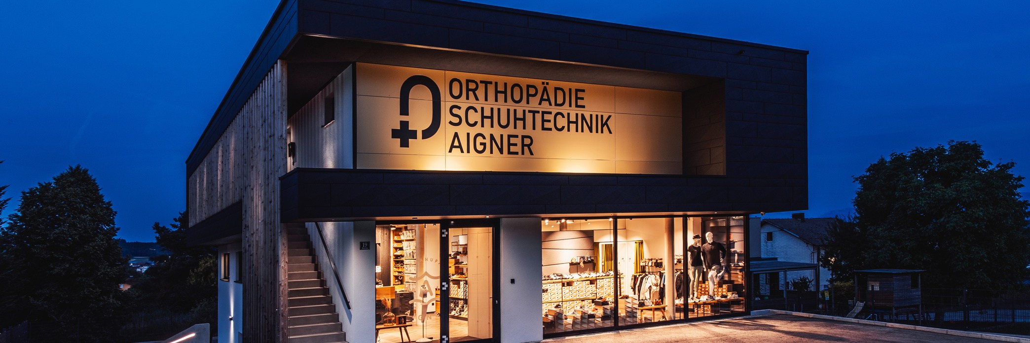 Präsentationsansicht der Firma Orthopädie Schuhtechnik Aigner
