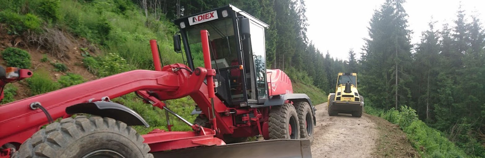Präsentationsansicht der Firma DIEX 
Erdbau und Graderarbeiten