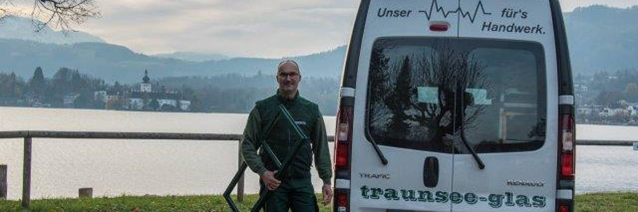 Präsentationsansicht der Firma Traunsee-Glas 
Glasermeister Wiesenberger Helmut