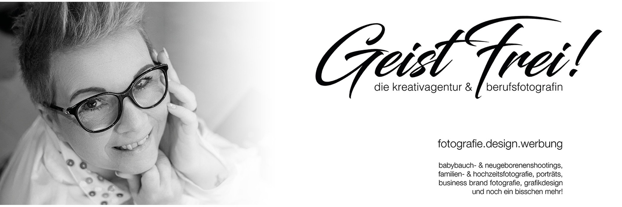 Präsentationsansicht der Firma GeistFrei! die kreativagentur und berufsfotografin