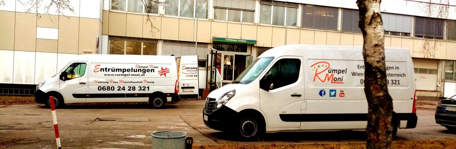 Präsentationsansicht der Firma Rümpel Moni – Ihr Räumungsspezialist für Wien und Niederösterreich