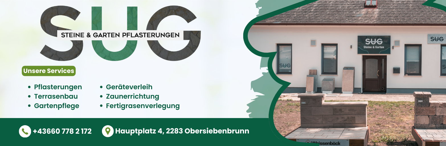 Präsentationsansicht der Firma SUG Steine & Garten Pflasterungen