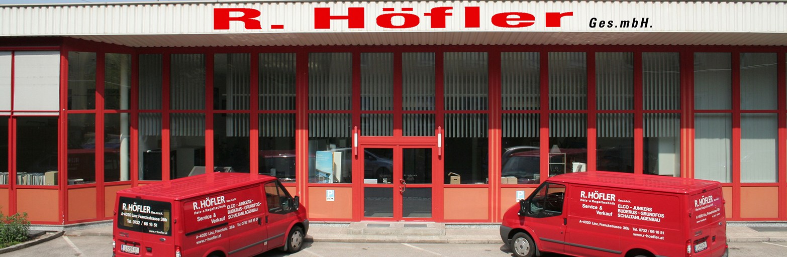 Präsentationsansicht der Firma R. Höfler GesmbH 
Schaltschrankbau - Heiztechnik - Pumpen