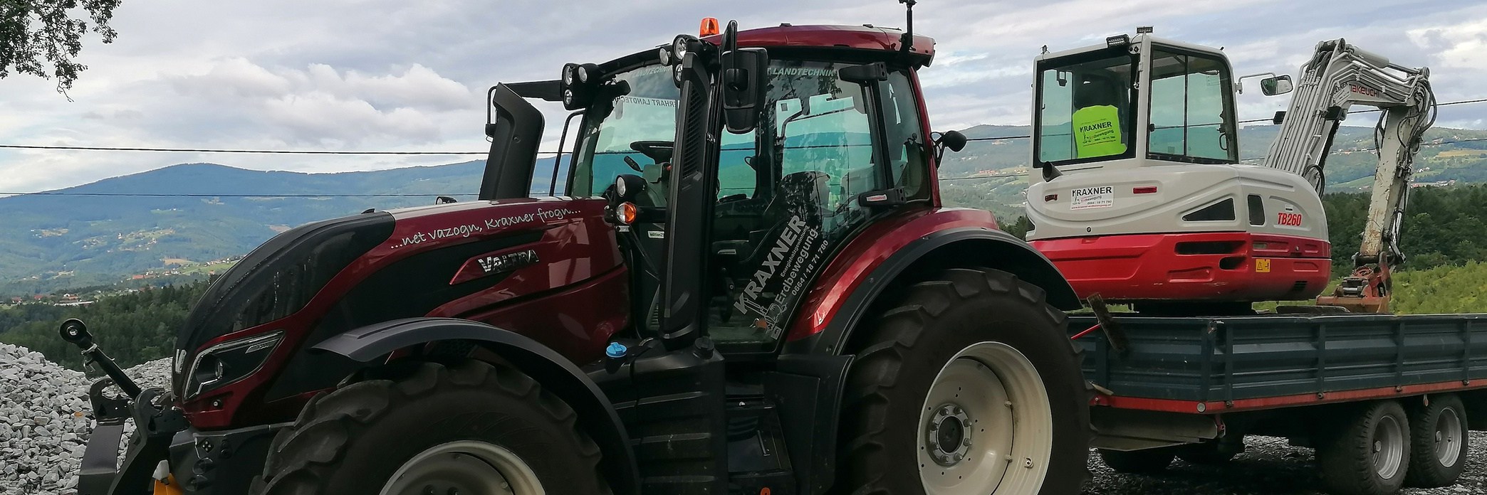Präsentationsansicht der Firma Kraxner Erdbewegung